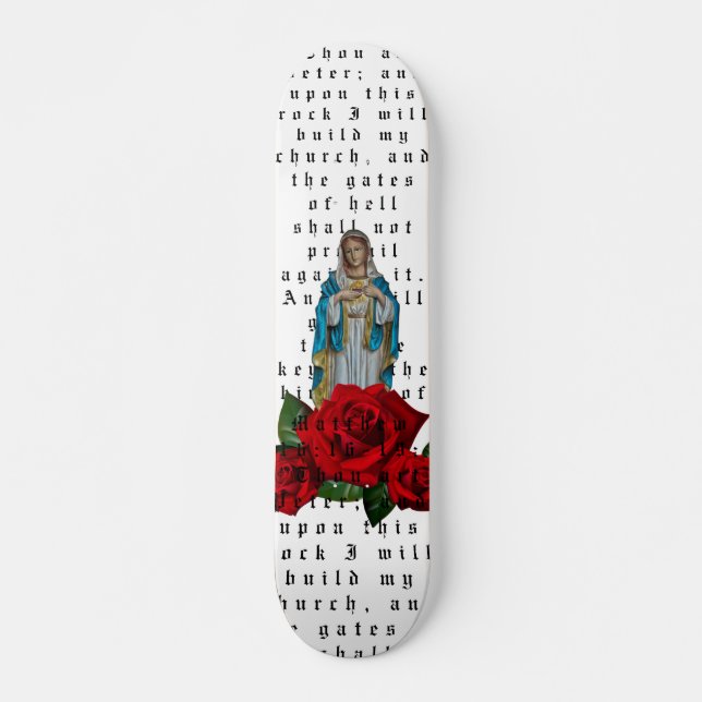 VIRGIN MARY BOARD MINI SKATEBOARD BRÄDA 18,5 CM (Framsida)