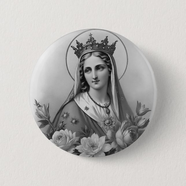 Virgin Mary Button Knapp (Framsida)
