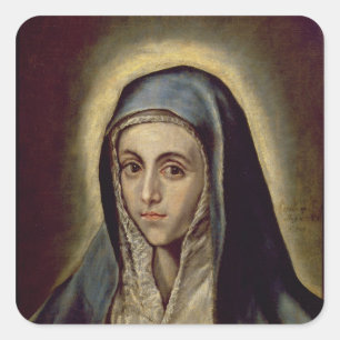 Virgin Mary, c.1594-1604 Fyrkantigt Klistermärke