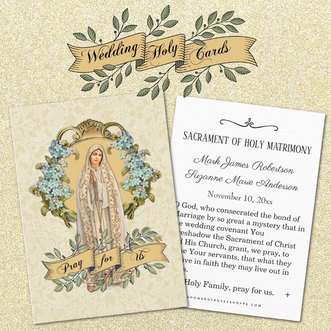 Virgin Mary Catholic WedFavor Heliga Card Visitkort (Skapare uppladdad)