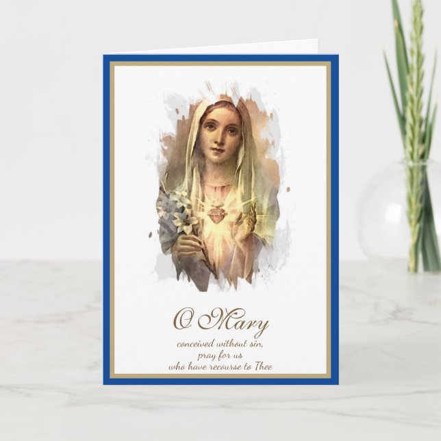 Virgin Mary Catholik Religiösa Mors dag Card Kort (Framsida)