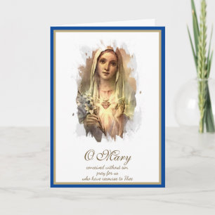 Virgin Mary Catholik Religiösa Mors dag Card Kort