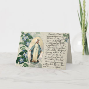 Virgin Mary Catholik Religiösa Prayer Kort