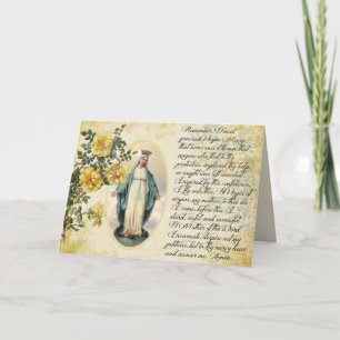 Virgin Mary Catholik Religiösa Prayer Kort
