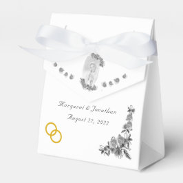 Virgin Mary CatholiolSilver Bröllop Presentaskar