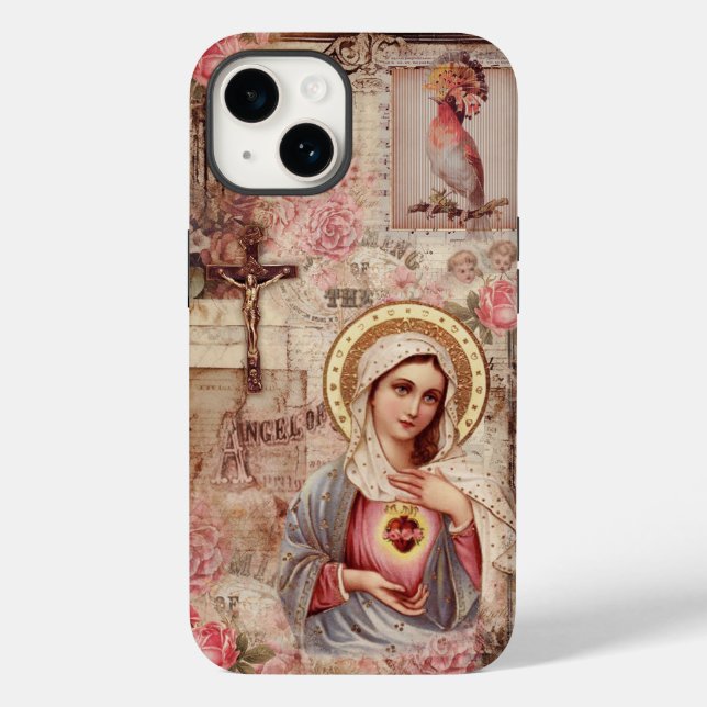 Virgin Mary CatholiolTelefon Case (Baksida)