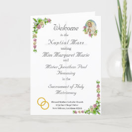 Virgin Mary Catholique Bröllopsprogram Program