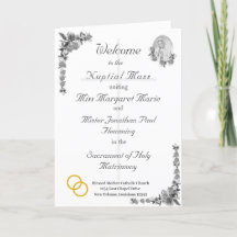 Virgin Mary Catholique Bröllopsprogram