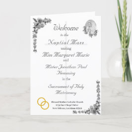 Virgin Mary Catholique Bröllopsprogram Program