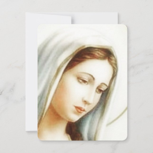 Virgin Mary Catholique Funeral Memorial Heliga Car (Framsida)