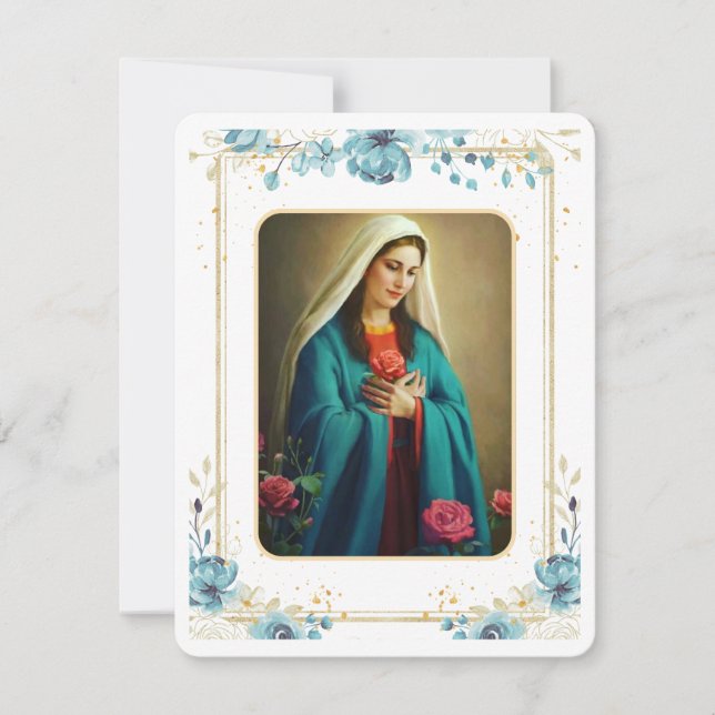 Virgin Mary Catholique Funeral Memorial Heliga Car (Framsida)