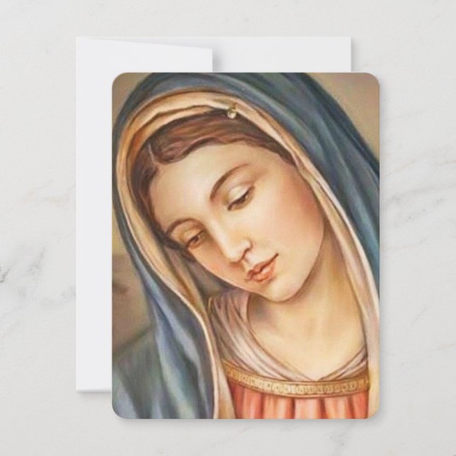 Virgin Mary Catholique Funeral Memorial Heliga Car (Framsida)