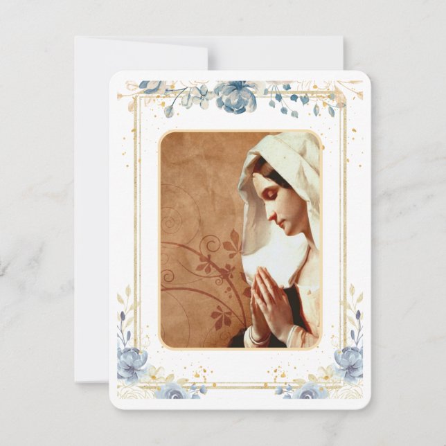 Virgin Mary Catholique Funeral Memorial Heliga Car (Framsida)