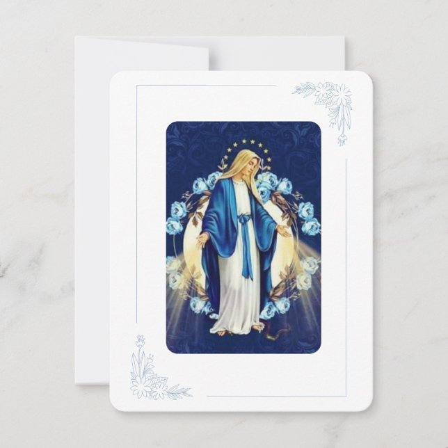 Virgin Mary Catholique Funeral Memorial Heliga Car (Framsida)