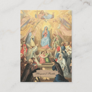 Virgin Mary Catholique Funeral Memorial Heliga Car Visitkort