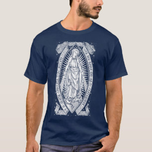 Virgin Mary Catholique Vintage Engrave T Shirt