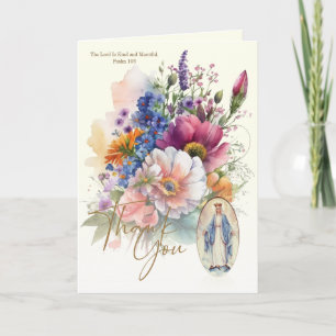 Virgin Mary Condolence Funeral Tack Kort