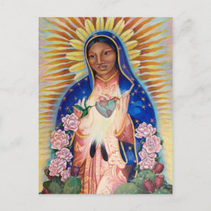 Virgin Mary - Dam i Guadalupe Vykort