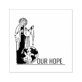 Virgin Mary Fatima Heliga Rosary Immaculate Heart Stämpel