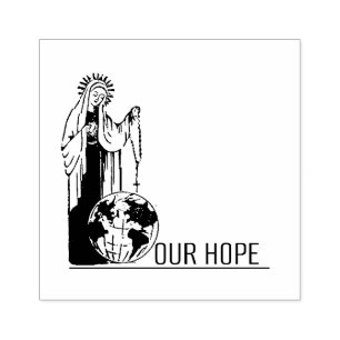 Virgin Mary Fatima Heliga Rosary Immaculate Heart Stämpel