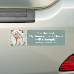 Virgin Mary Fatima Immaculate Heart Religiösa Bildekal