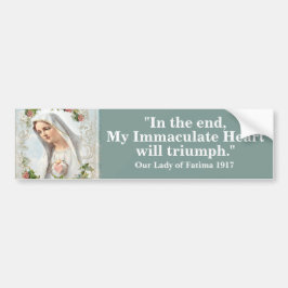 Virgin Mary Fatima Immaculate Heart Religiösa Bildekal