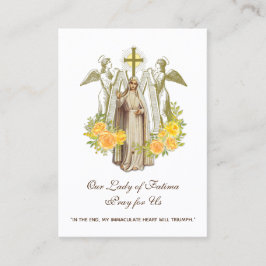 Virgin Mary Fatima Prayer Rosary Catholik Visitkort