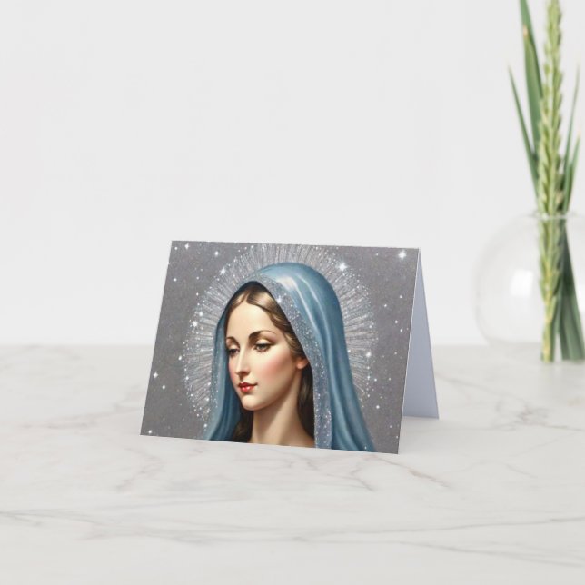 Virgin Mary Foleting Card Kort (Framsida)