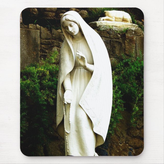 Virgin Mary Garden Statue Musmatta (Framsidan)