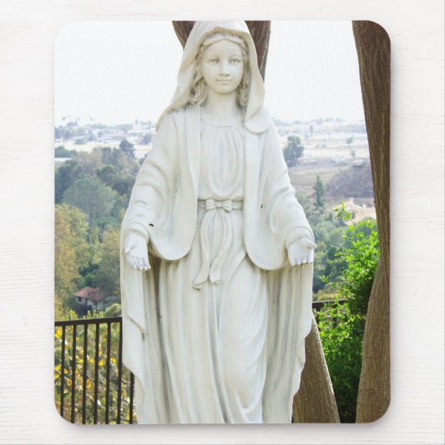 Virgin Mary Garden Statue Musmatta (Framsidan)