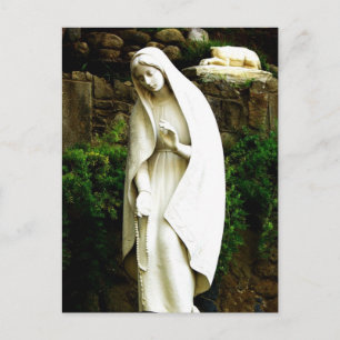 Virgin Mary Garden Statue Vykort