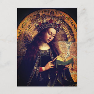Virgin Mary - Ghent Altarbit från Jan van Eyck Helg Vykort