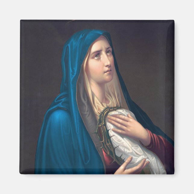 Virgin Mary gråtande, E. Steinmann Magnet (Framsidan)