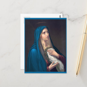 Virgin Mary gråtande, E. Steinmann Vykort