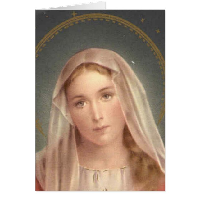 VIRGIN MARY HÄLSNINGSKORT (Framsidan)