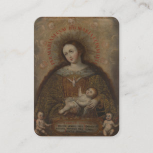 Virgin Mary Heliga Spirit Catholik Jesus Prayer Placeringskort