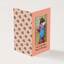 Virgin Mary, Help of Christians, Prayer Card Kort