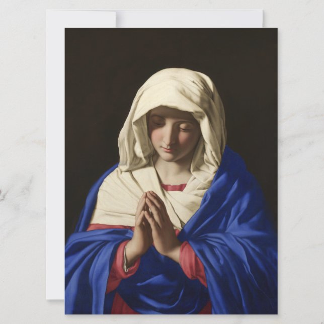 Virgin Mary i Prayer Kort (Framsida)