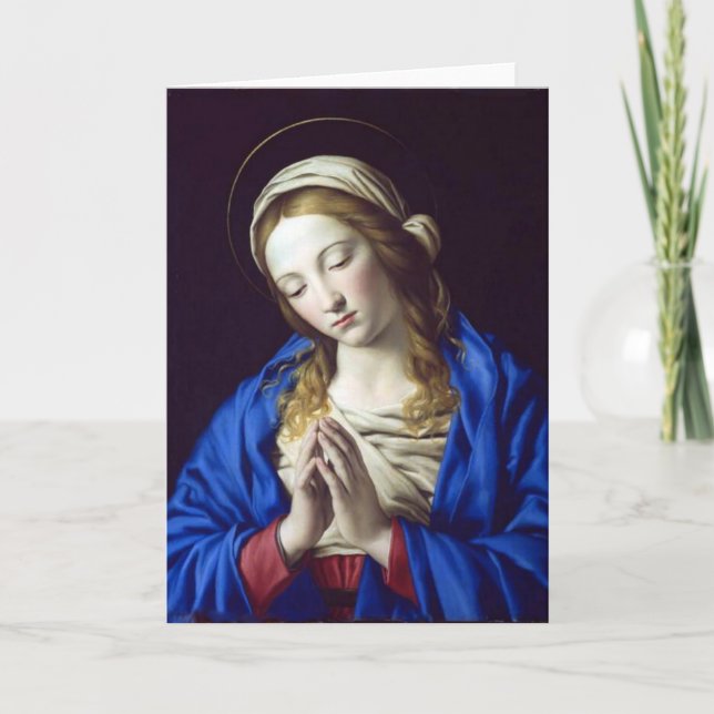 Virgin Mary i Prayer-kort Kort (Framsida)