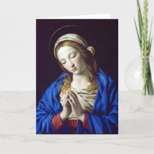 Virgin Mary i Prayer-kort Kort