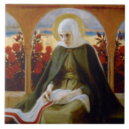Virgin Mary i Ro Garden (Albert Edelfilt) Kakelplatta
