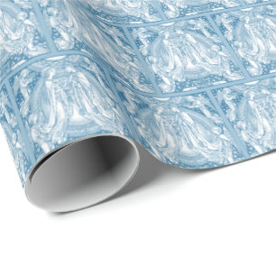 Virgin Mary & Jesus Blue & White Elegant Presentpapper