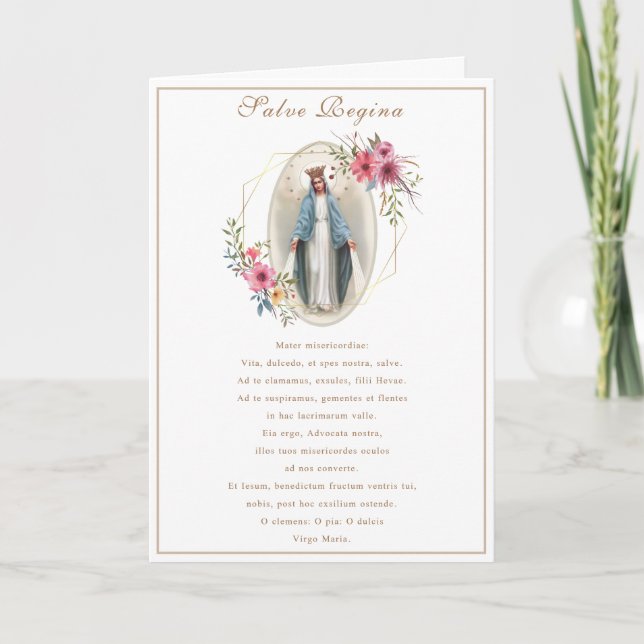 Virgin Mary Jesus Catholik Prayer Religiösa Kort (Framsida)