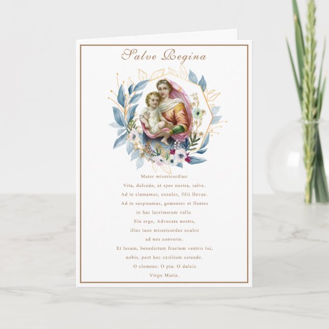 Virgin Mary Jesus Catholik Prayer Religiösa Kort (Framsida)