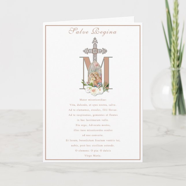 Virgin Mary Jesus Catholik Prayer Religiösa Kort (Framsida)