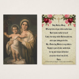 Virgin Mary Jesus Catholique Mor Child Prayer Visitkort