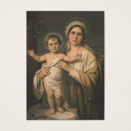 Virgin Mary Jesus Catholique Mor Child Prayer Visitkort