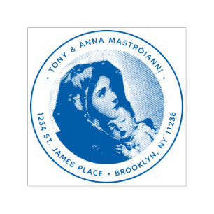 Virgin Mary & Jesus Jul Returadress Självfärgande Stämpel