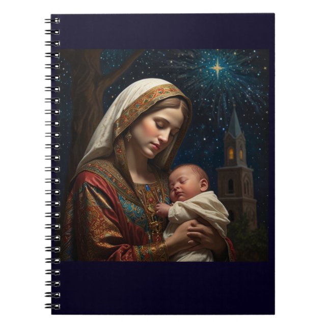 Virgin Mary & Jesus jultomhet Anteckningsbok (Framsidan)
