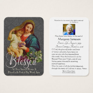 Virgin Mary Jesus katolik Heliga Card - Visitkort